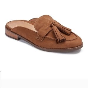 VIONIC Reagan Nubuck Mules Slip On Shoes Toffee Size 8